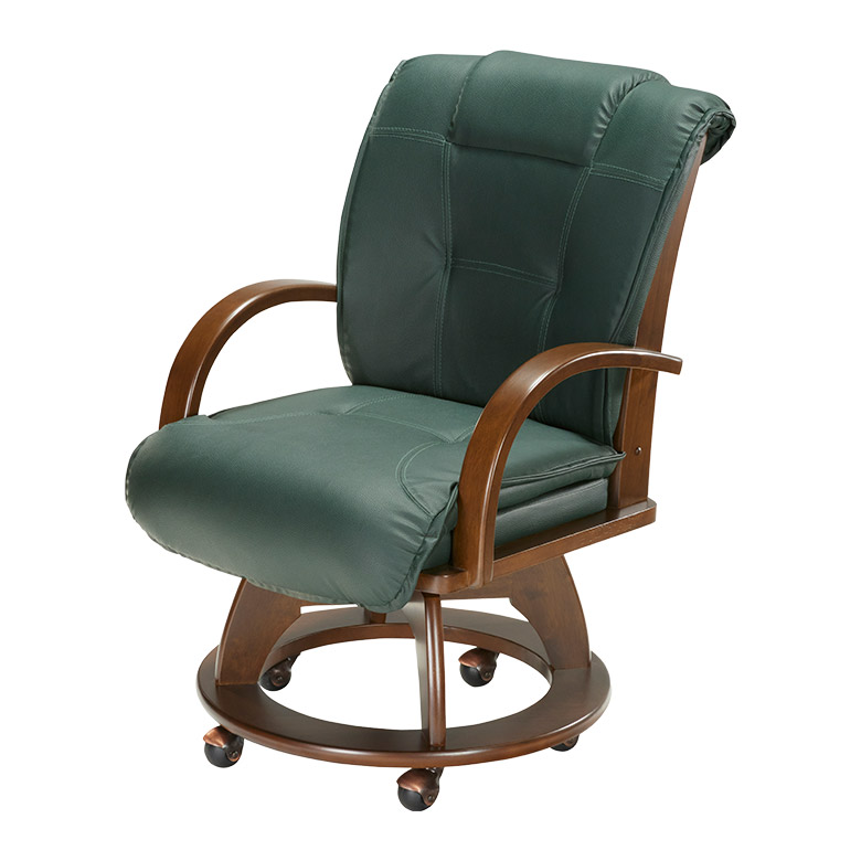 回転 ダイニングチェア 座面回転式 回転チェア 1脚入り 肘付き