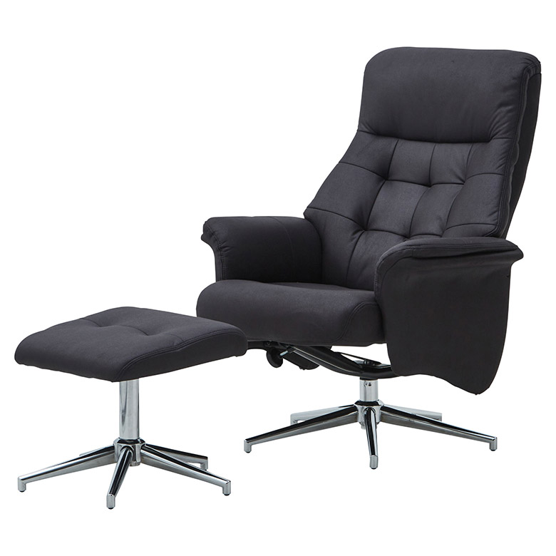 リクライニングチェア パーソナルチェア 回転式 一人掛け オットマン