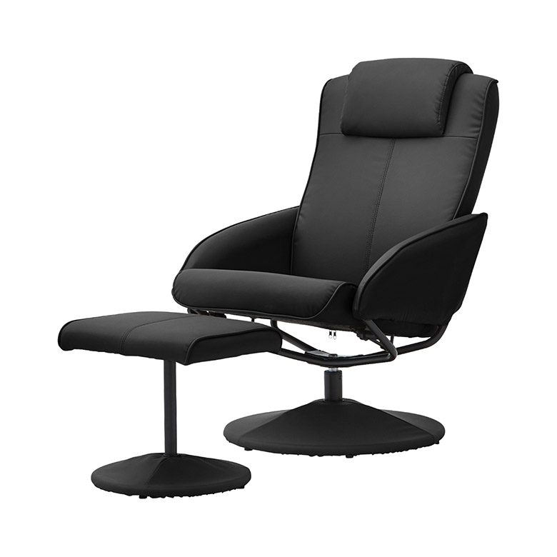 リクライニングチェア 一人掛け リクライナーソファ 回転式 スツール