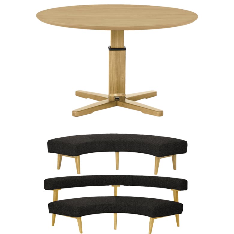 9/3まで！【美品】【値下】引取限定！園田産業 昇降式丸テーブル　100cm dw-1000-mbr-2.jpg