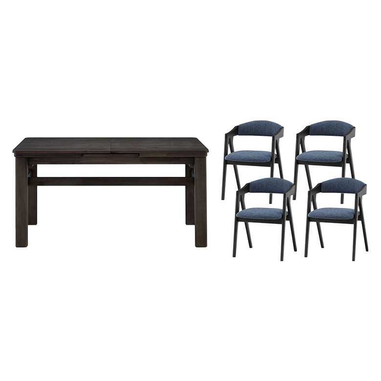 未来商会 ダイニングテーブルセット 伸長式 ダイニングチェア 4脚