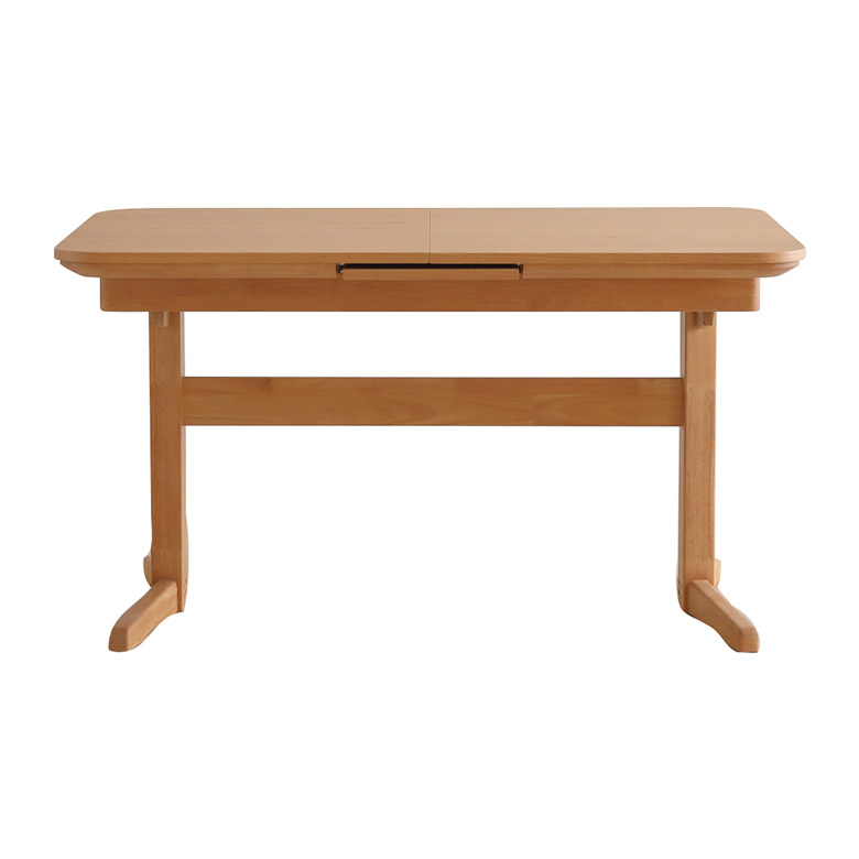 木製ライトブラウン長方形テーブル 未来商会 ダイニングテーブル 伸長式 単品 130cm 160cm 伸縮テーブル