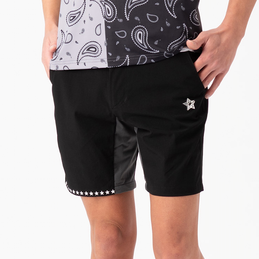 Mサイズ 新品 ゴルフ ショートパンツ 黒 FIVE STAR(ゴルフ) ショートパンツ ゴルフ メンズ ストレッチ