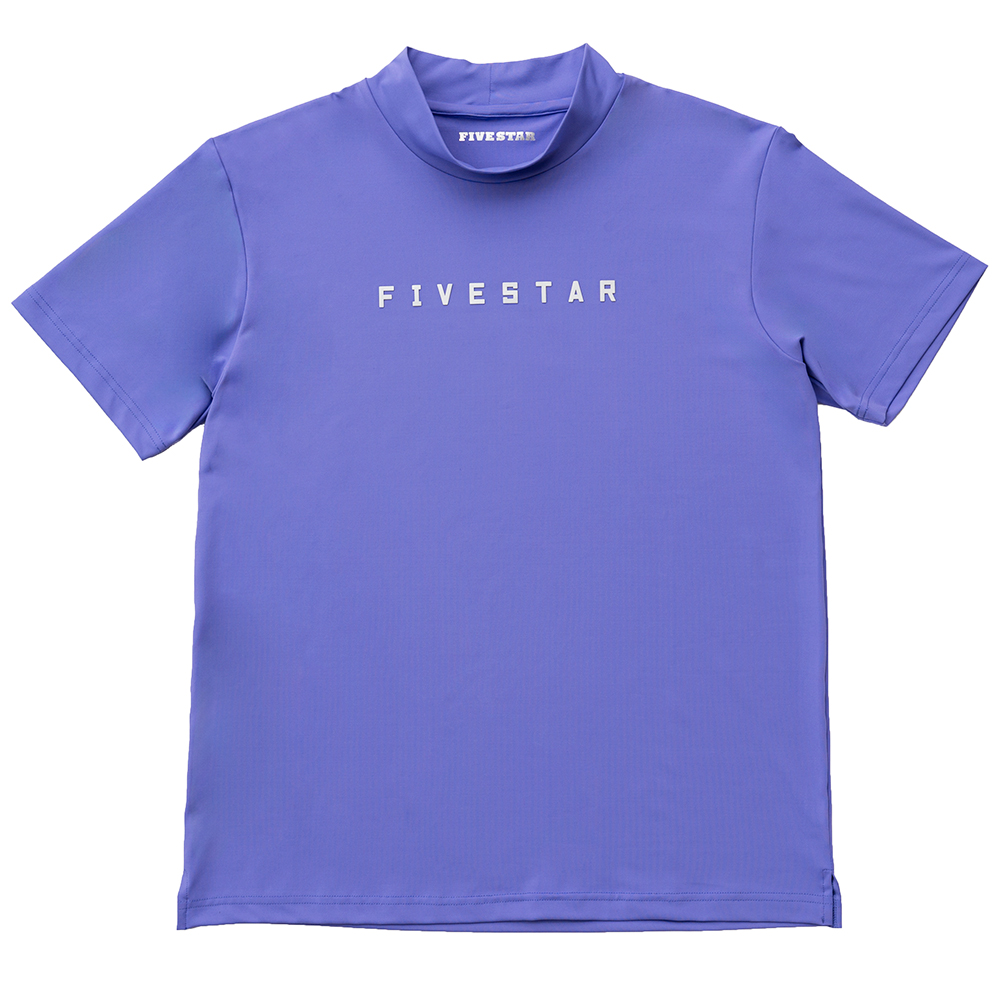サイズ：3 G/FORE ジーフォア  半袖モックネックTシャツ  パープル系 [240101441837] ゴルフウェア メンズ ストスト FIVE STAR（ゴルフ） モックネック ゴルフ メンズ 半袖 シャツ