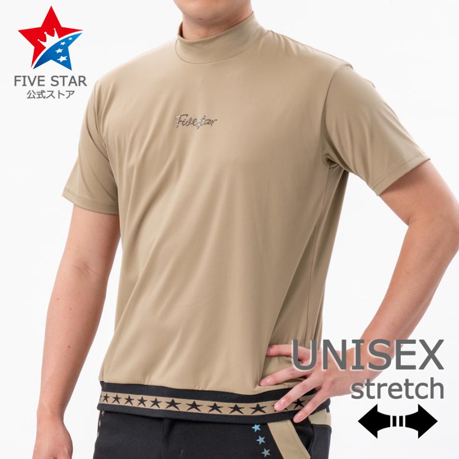 FIVE STAR SALE モックネック ゴルフ メンズ 夏 シャツ 半袖