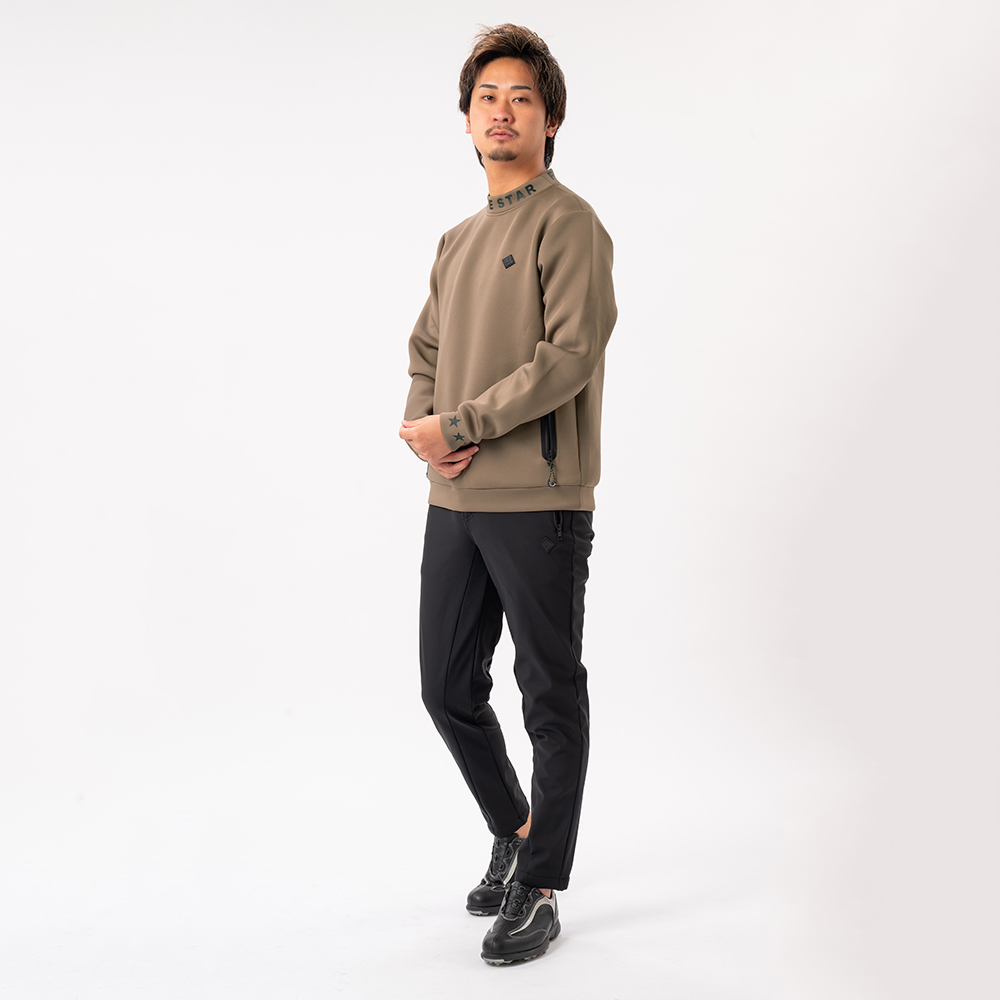 【美品】PXG メンズゴルフウエア　セーター長袖ニット　ブラウンM 美品】PXG メンズゴルフウエア セーター長袖ニット ブラウンM