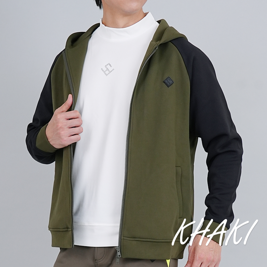 パーカー ゴルフウェア メンズ フルジップ 長袖 ストレッチ ネオンライン ゴルフ おしゃれ レディース ユニセックス 秋 冬 星 スター ファイブスター 新作 | FIVE STAR（ゴルフ） | 01