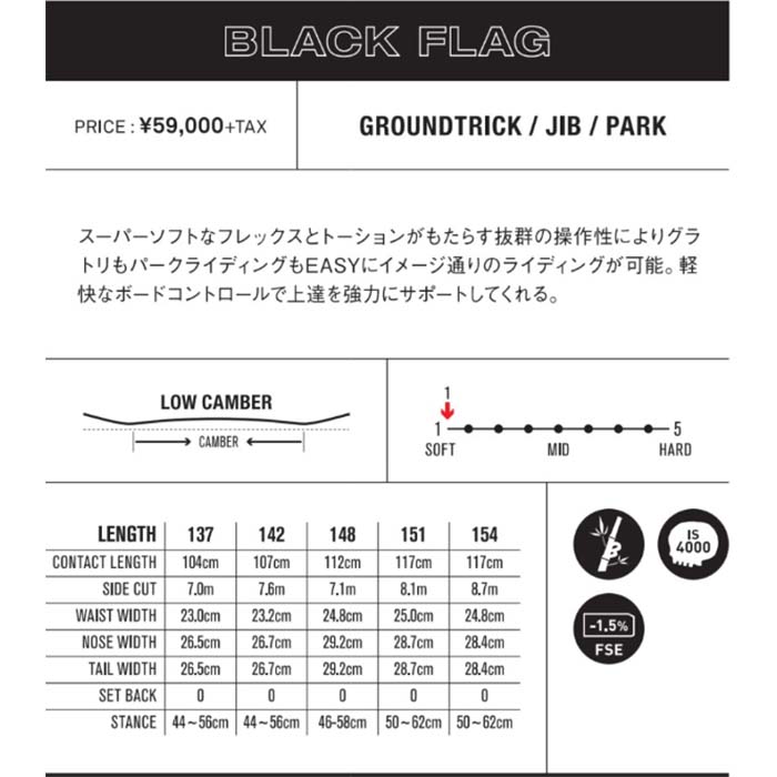 DEATH LABEL デスレーベル スノーボード 板 BLACK FLAG 21-22 モデル｜fjanck2｜02