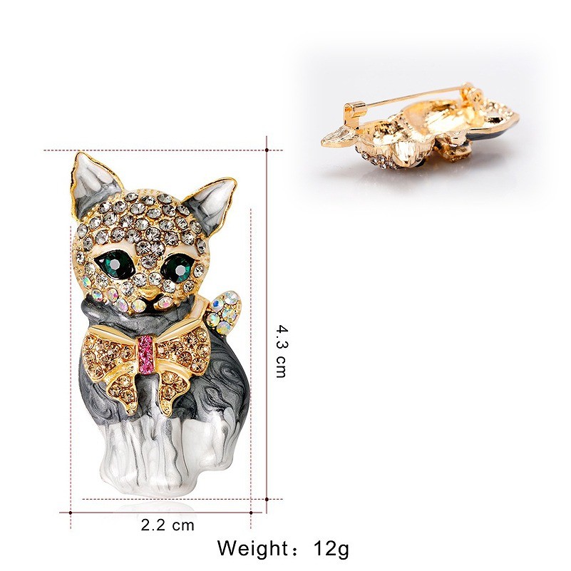 ブローチ 猫 キャット ストールピン クリップ 母の日 敬老の日