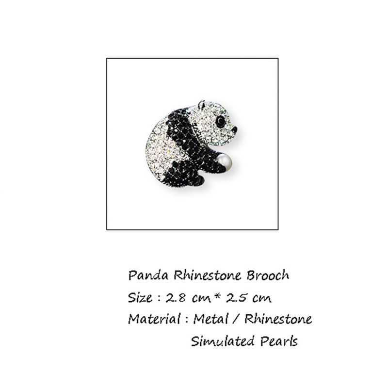 ブローチ パンダのパールブローチ ぱんだ 母の日 ギフト プレゼント