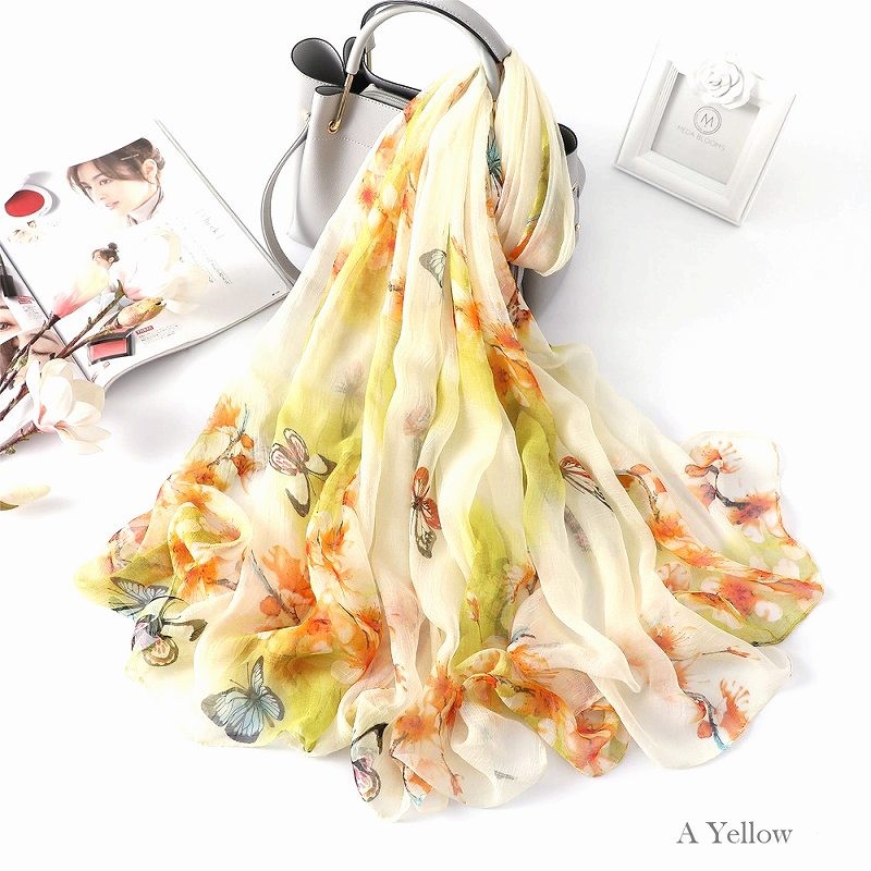 ストール エレガントな花と蝶柄の大判ストール 結婚式 レディース 春 夏 春夏 ショール スカーフ ギフト プレゼント 母の日 Ho287 ストール専門 Fjg 通販 Yahoo ショッピング