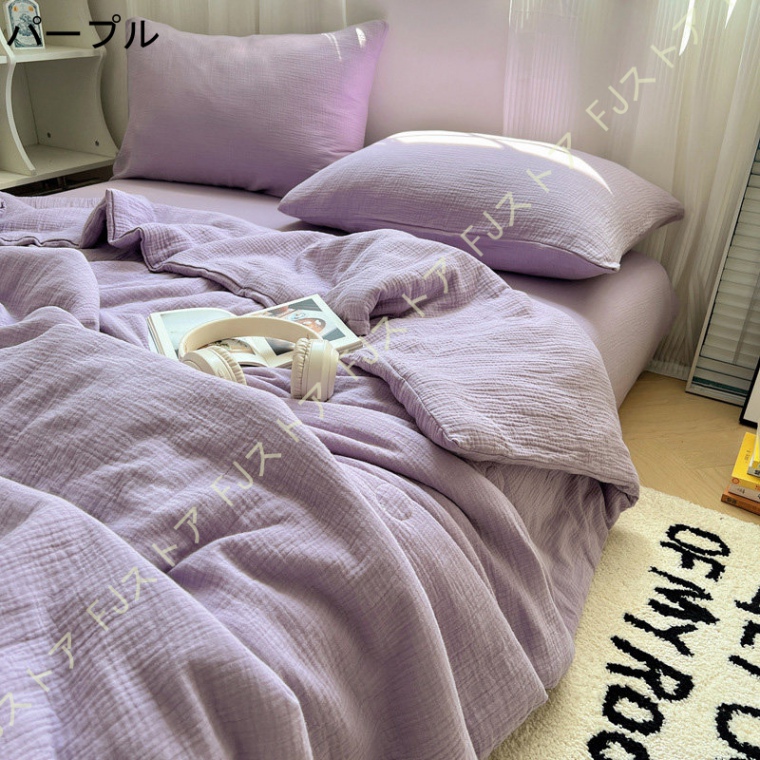 京都西川 肌掛けふとん 紫 140cm x 190cm 花柄