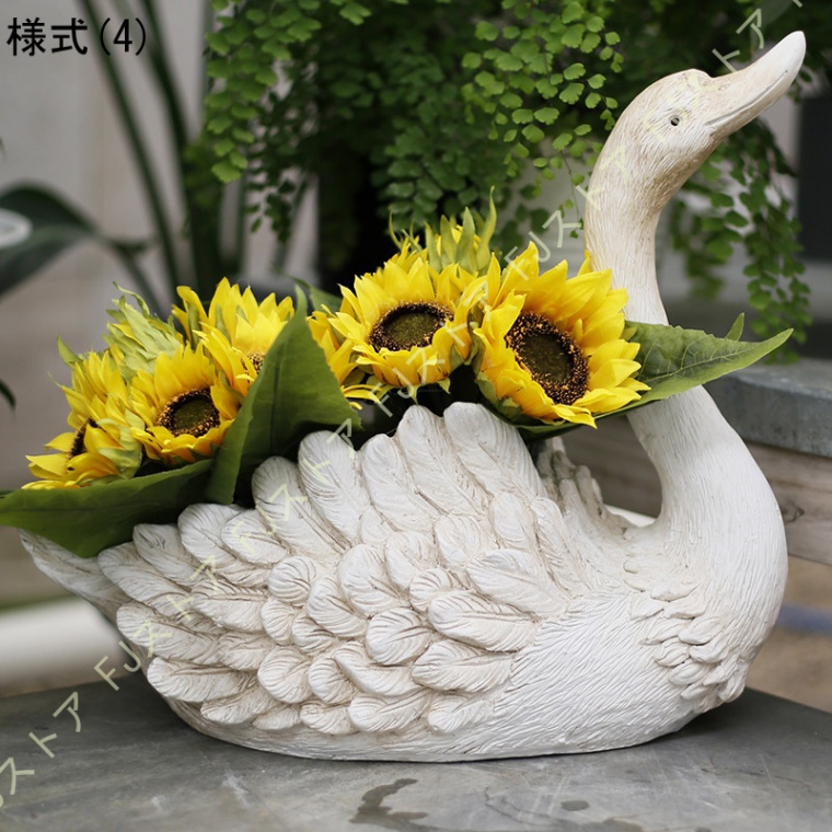 植木鉢 オブジェ 白鳥 多肉植物鉢 大きい 北欧の工芸品 耐久性 防水 ガーデンオブジェ 可愛い 面白いオブジェ 動物 オーナメント 室内の飾り  ガーデニング雑貨 : fnw-zk9-3y9nl : FJストア - 通販 - DIY、工具