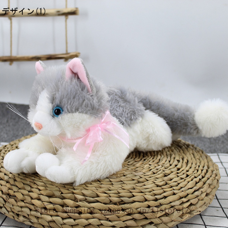 リアル ねこ ぬいぐるみ 本物そっくり 鳴く ニャー 景品 眠り猫 置物 インテリア 黄色 猫 かわいい 寝そべり 模型 部屋飾り  プレゼント 贈り物 猫 ぬいぐるみ｜fjstore12｜02