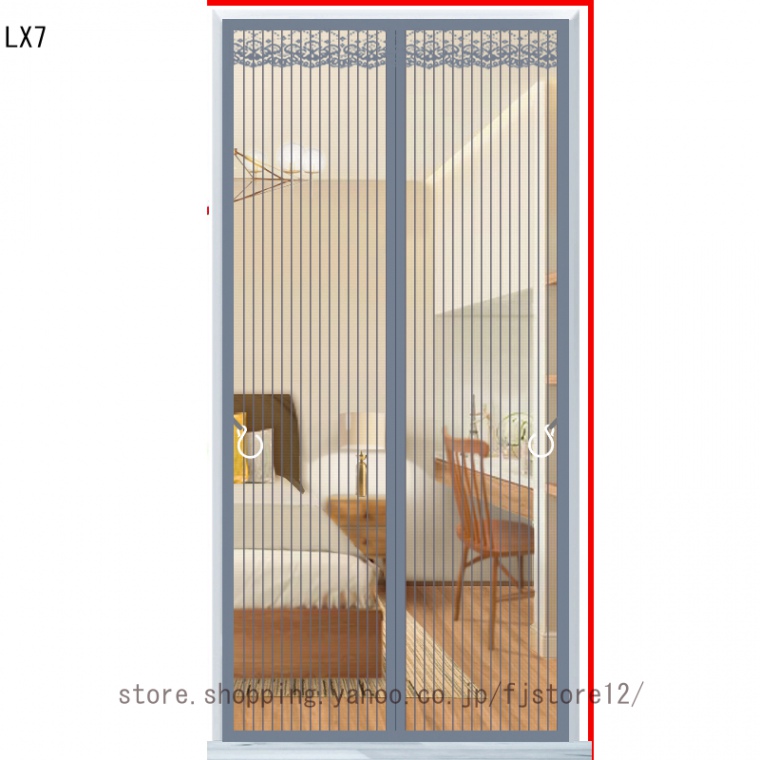 マグネット式網戸 出入り楽々 新鮮な空気を保ちます 冷気遮断カーテン 自動で閉まる に ハンズフリー に適用 蚊帳カーテン マジックテープ付き コーヒー｜fjstore12｜08