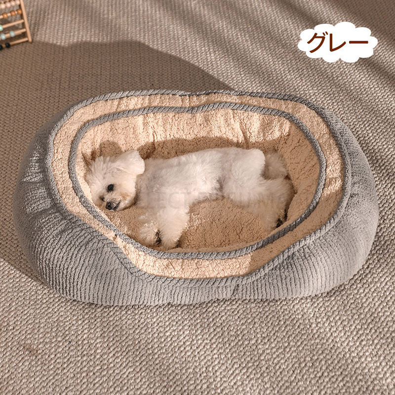 犬 ベッド ペットベッド ペットソファー 小・大型犬用 冬 暖かい 枕付き カバー取り外し 洗える ふわふわ ぐっすり眠る クッション 滑り止め 寒さ対策 猫ベッド｜fkd-shop｜02