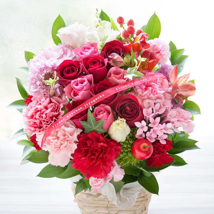 FlowerKitchen 花 フラワーアレンジ おしゃれ 誕生日 10本バラ