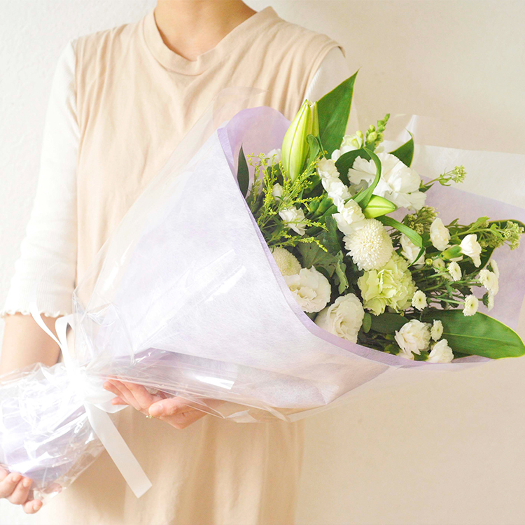 FlowerKitchen 旬のおまかせお供え花 M L 高さ50cm 最短翌日お届け