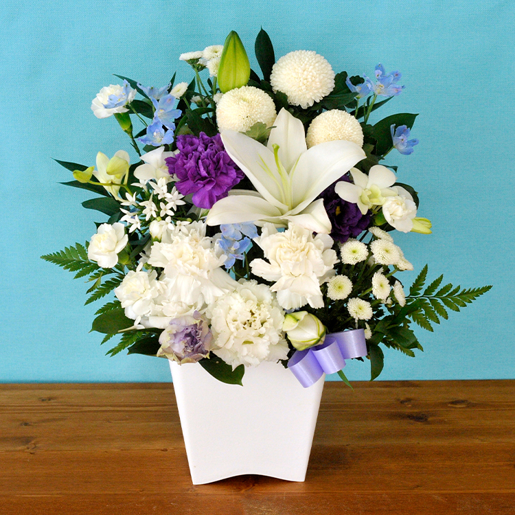 FlowerKitchen お供え 花 ユリのお供えアレンジ Mサイズ