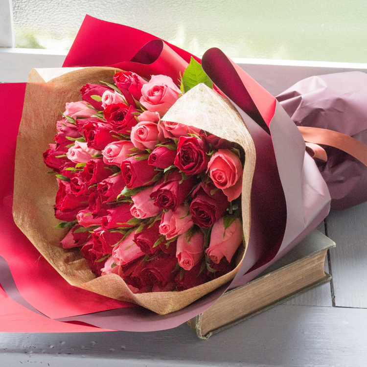 花 誕生日 プレゼント 50本バラの花束 ブーケ クリスマス おしゃれ  