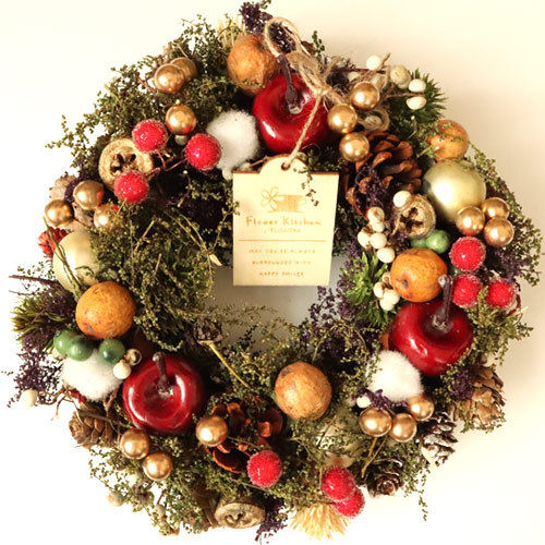 選べる クリスマスリース Mサイズ 直径22 25cm Fkrsl インテリア 玄関 部屋 ドア 飾り Syougatu Rin Flowerkitchen Jiyugaoka 通販 Yahoo ショッピング