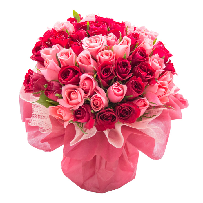 FlowerKitchen 50本バラの花束 誕生日 花束 花 プレゼント 生花 ブーケ