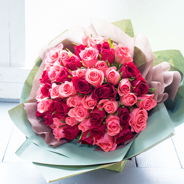 FlowerKitchen 50本バラの花束 誕生日 敬老の日 花束 花 ブーケ
