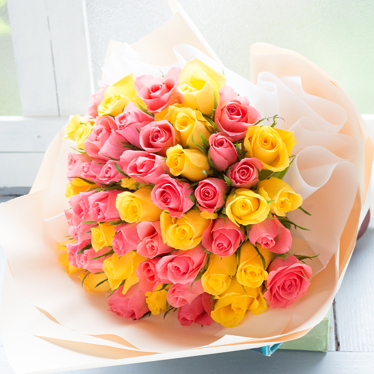 FlowerKitchen 50本バラの花束 誕生日 花束 花 ブーケ プレゼント 生花