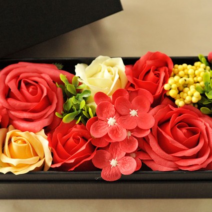 Sweet Flowers ソープフラワー ボックスアレンジメント FlowerKitchen ソープフラワーボックス ローズボックス ミニョン お