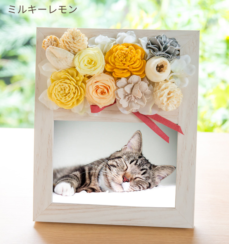 FlowerKitchen プリザーブドフラワー フラワーフォトフレーム 選べる3