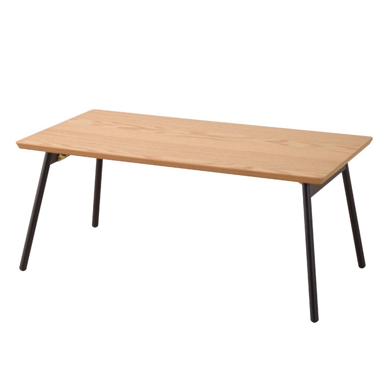 ローテーブル テーブル おしゃれ センターテーブル 折りたたみ 折り畳み コンパクト 木製 スチール 幅80cm 完成品 鉄脚 ナチュラル ブラウン 北欧 シンプル｜fkolme｜03
