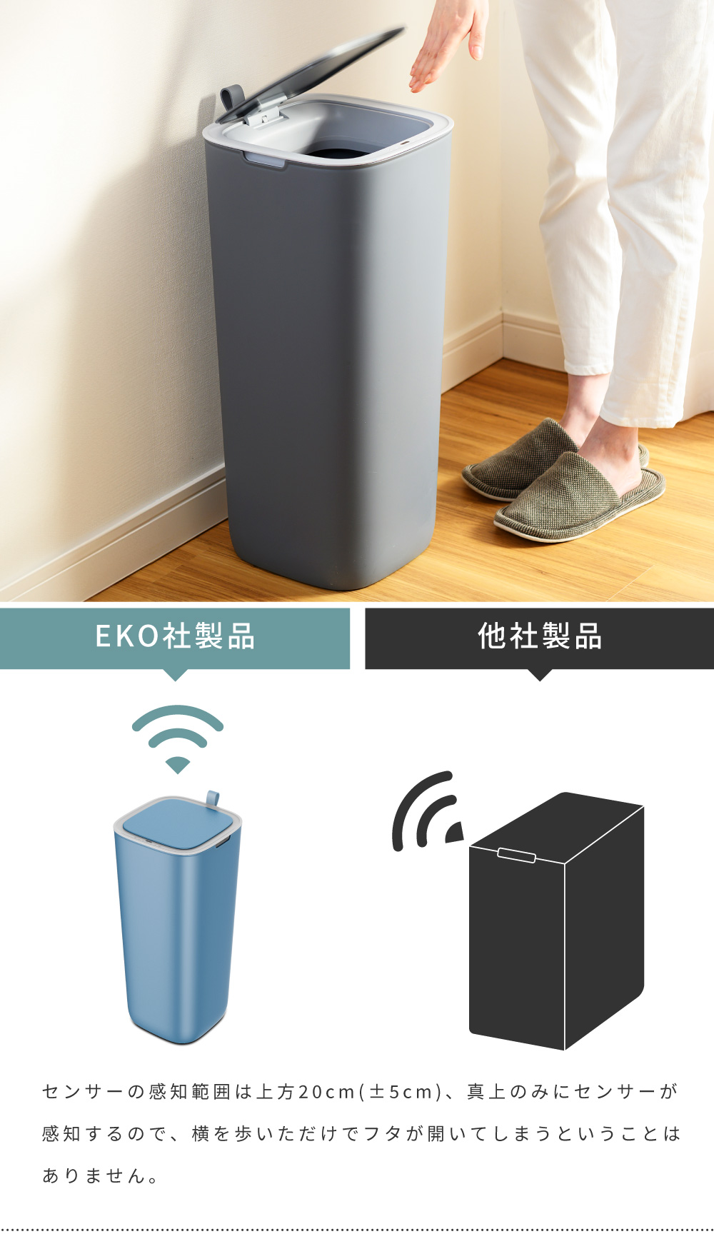 ゴミ箱 30L センサー グレー ブルー ホワイト ソフトクローズ 自動開閉