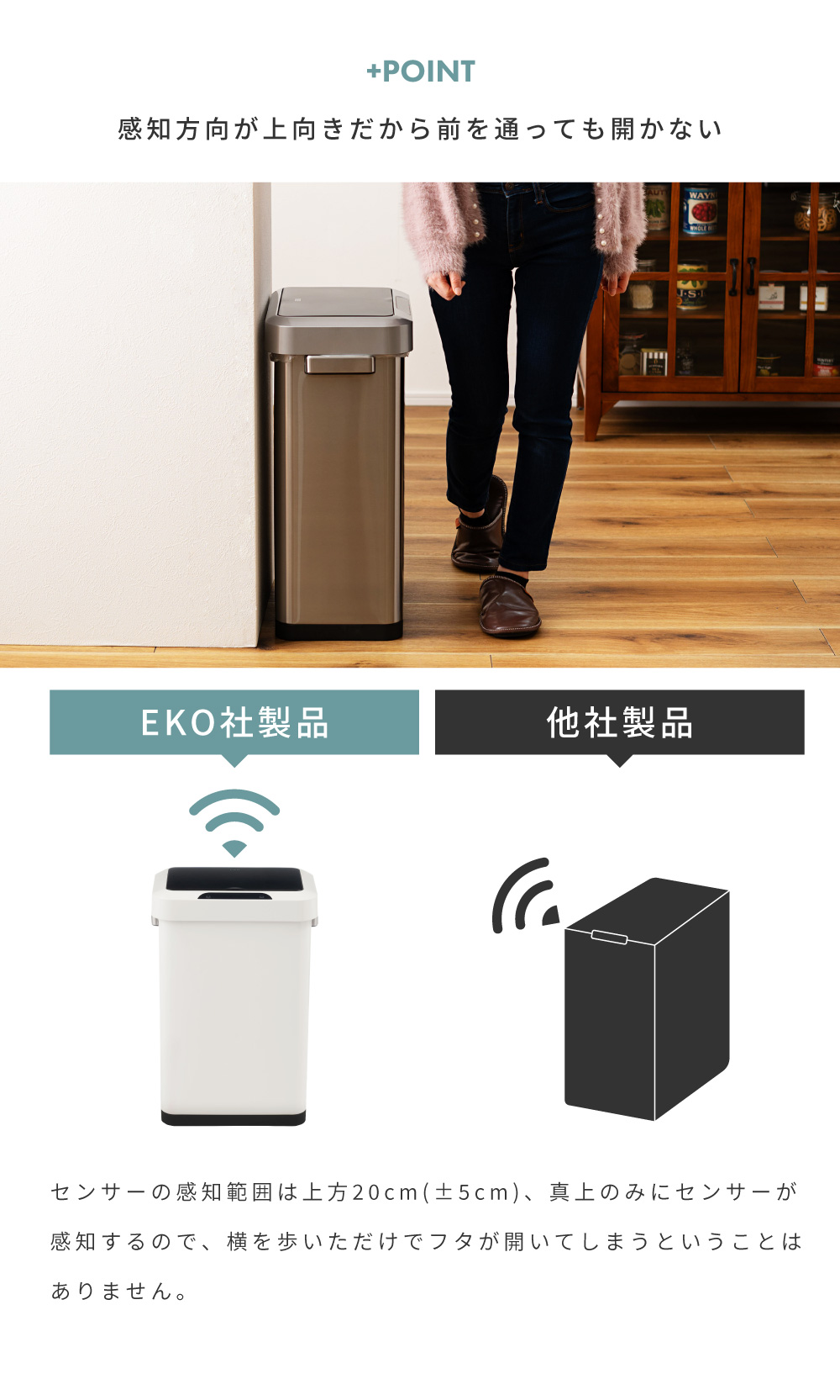 ゴミ箱 ごみ箱 45L 高性能センサー 大容量 ホワイト シルバー