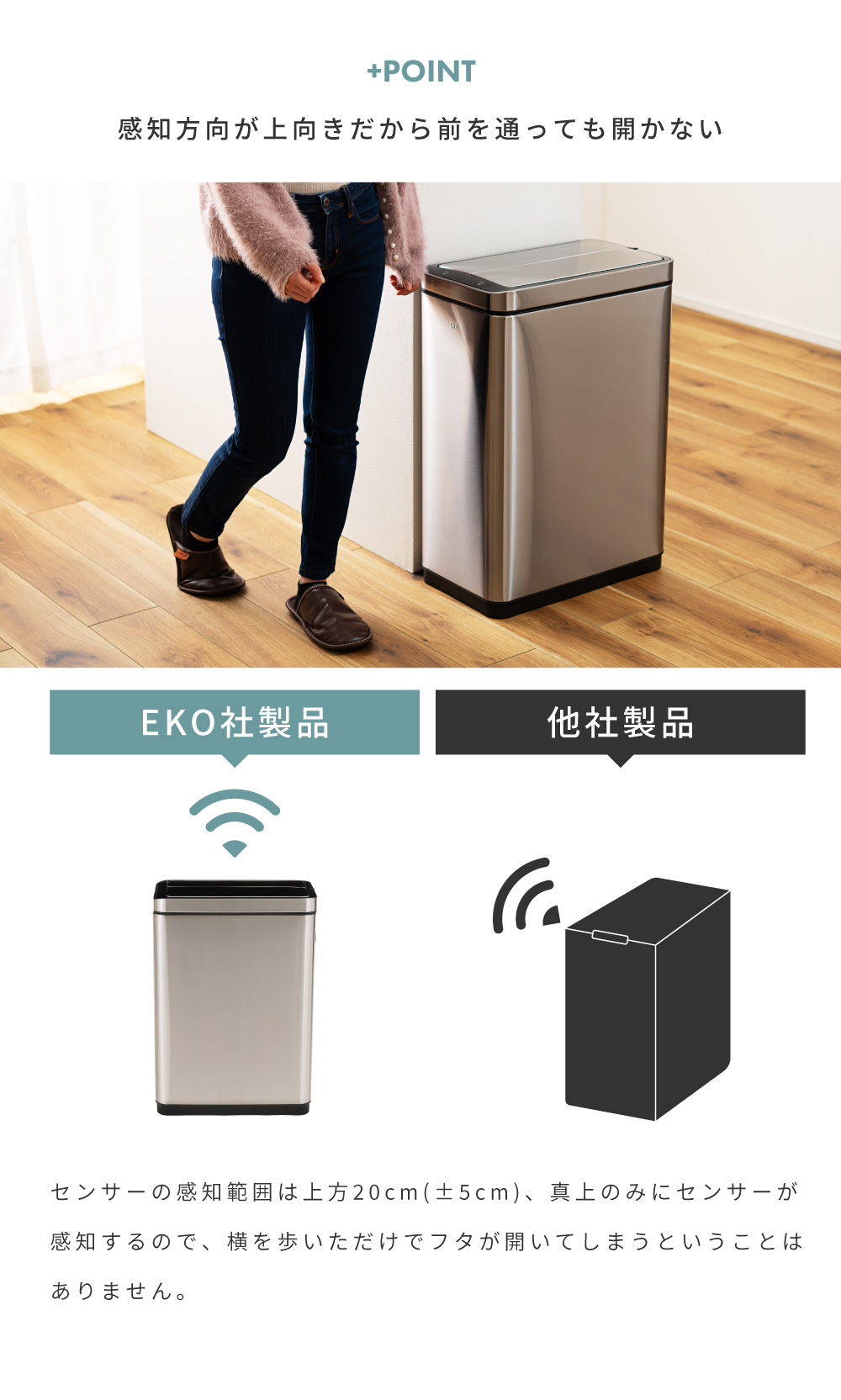 ゴミ箱 ごみ箱 45L 高性能センサー 大容量 ソフトクローズ