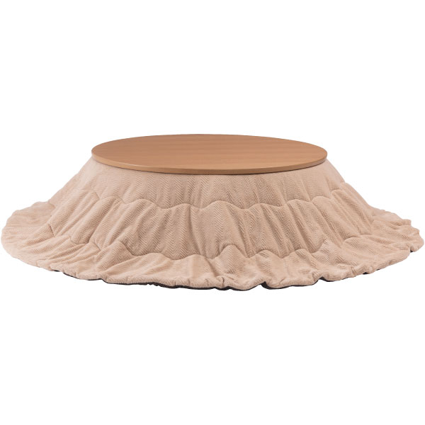 東谷 こたつテーブル セット 直径110cm フラットヒーター 丸型 丸い