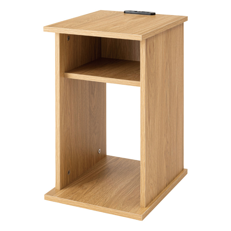 東谷 サイドテーブル コンセント付き 幅30 石目調 木目調 コンパクト