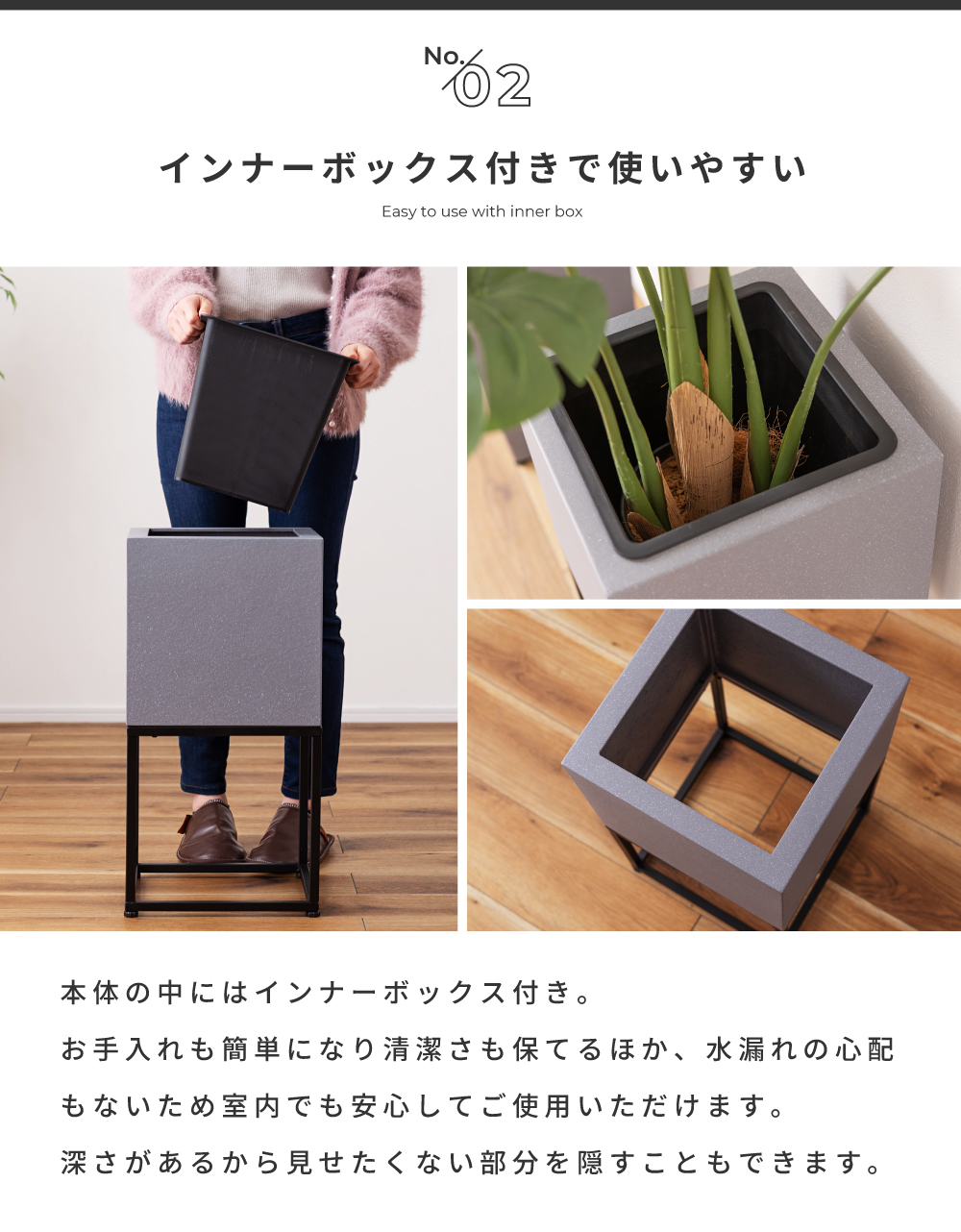 東谷 プランター 植木鉢 スタンドタイプ モダン 6号サイズ シンプル