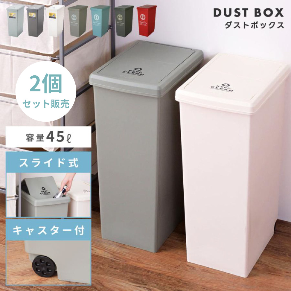 東谷 ゴミ箱 2個セット 45リットル おしゃれ スリム 分別 45L 蓋付き