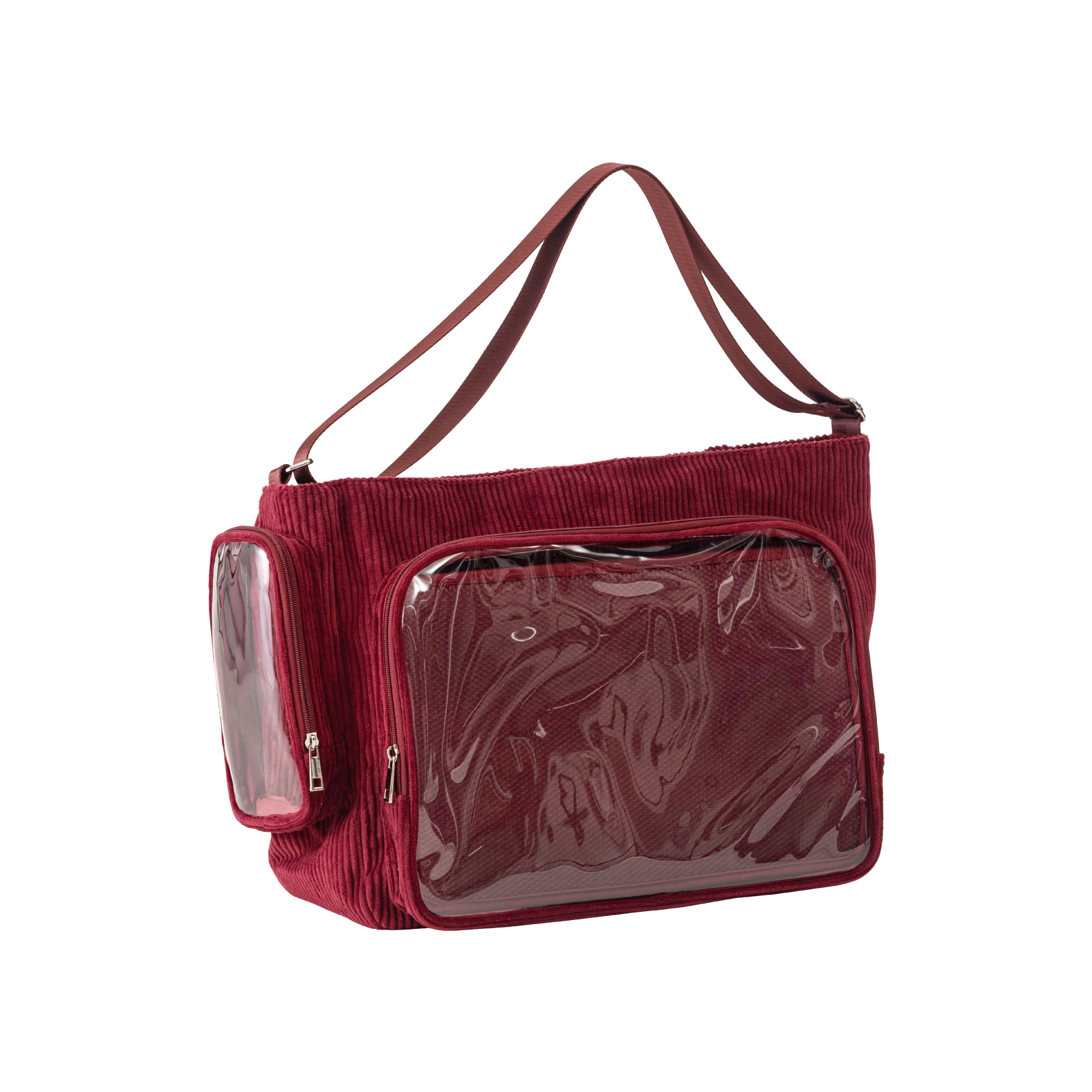 痛バッグ a3 ショルダー コーデュロイ 幅広ストラップ ぬいぐるみ 推し