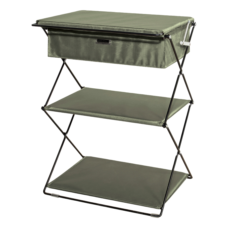 EAGLE　ラック　カーキ 東谷 折りたたみラック 棚 アウトドア オープンラック 北欧