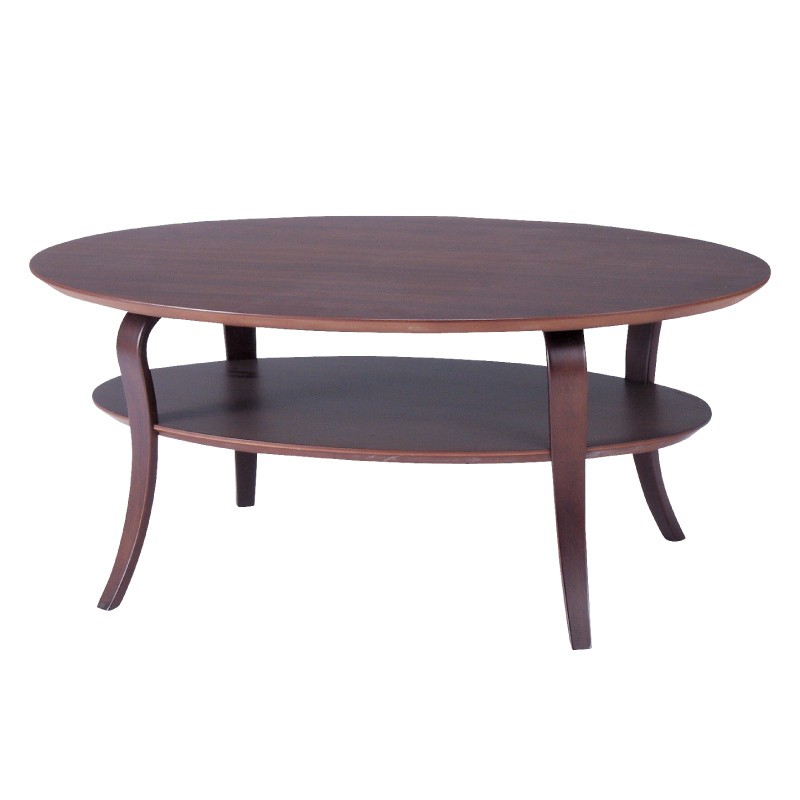 ローテーブル おしゃれ センターテーブル 木製 北欧 幅100cm 丸型 楕円 収納 棚付き
