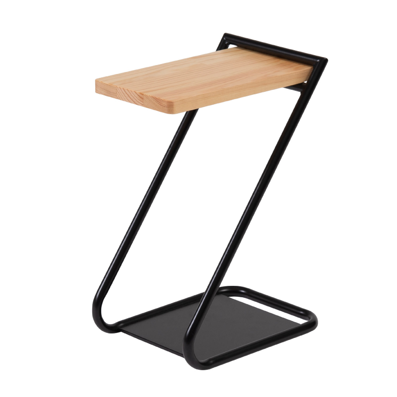 東谷 サイドテーブル 天然木 Z字 高さ40.2 省スペース コンパクト