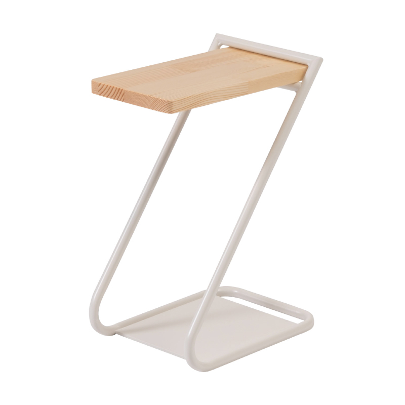 東谷 サイドテーブル 天然木 Z字 高さ40.2 省スペース コンパクト