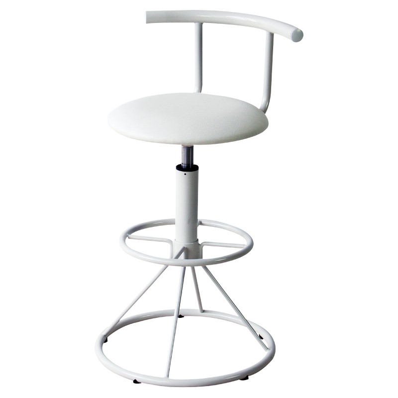 東谷 カウンターチェア ハイチェア 昇降式 回転 丸 ホワイト