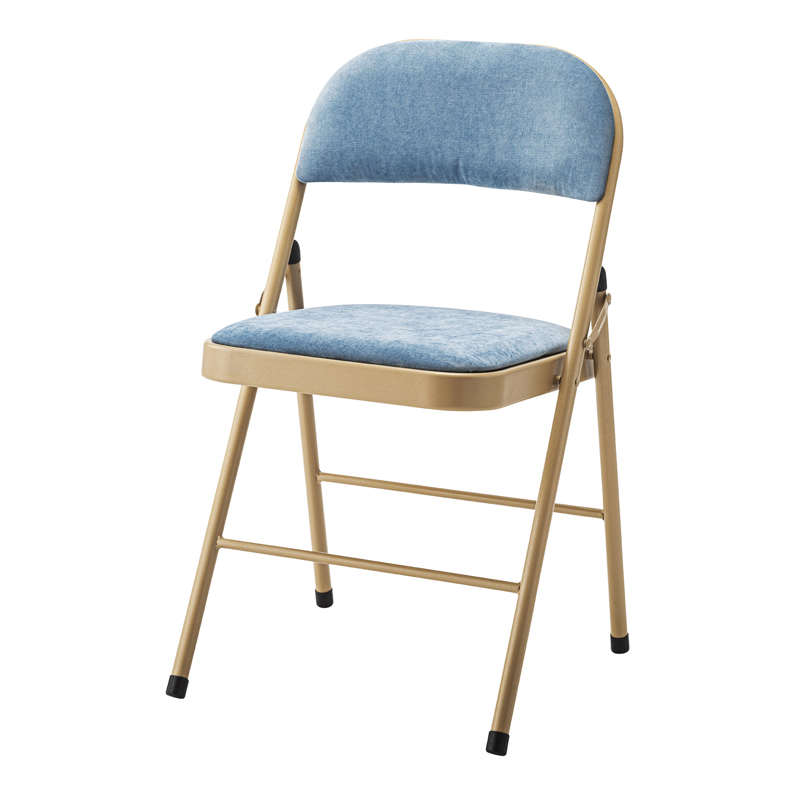 東谷 折りたたみ椅子 軽量 座面高48cm チェアー ベロア アームレス