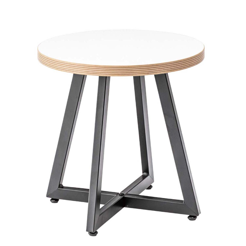 サイドテーブル ナイトテーブル テーブル 机 おしゃれ 丸型 円形 木目調 スチール 黒フレーム シンプル｜fkolme｜04