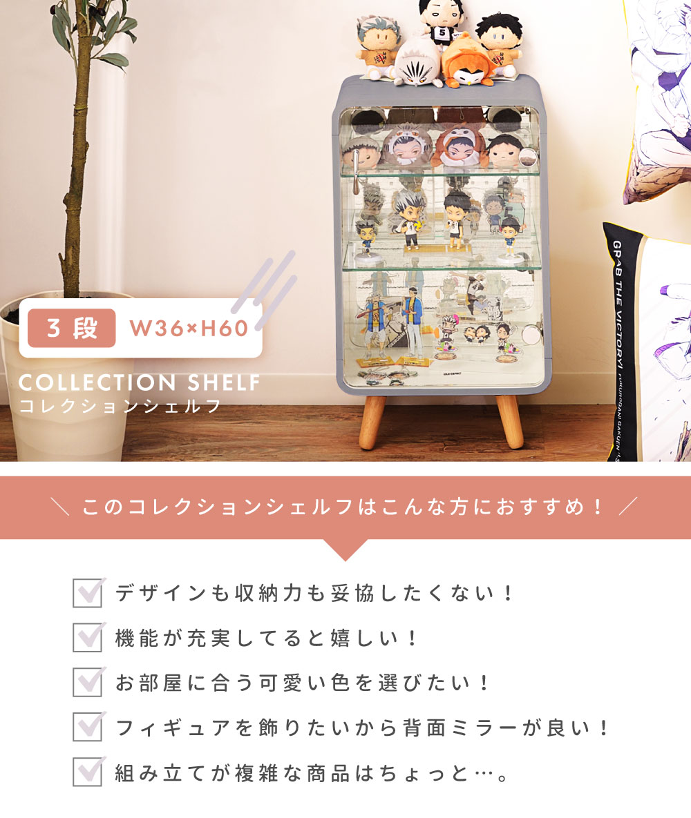 コレクションシェルフS [PT-611] □ 収納 棚 コレクションケース