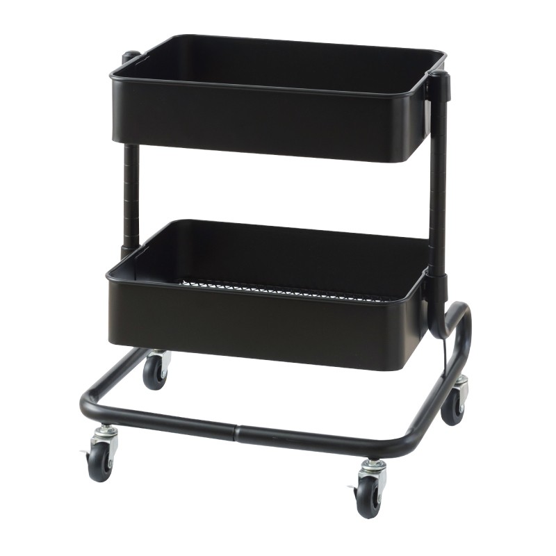 東谷 キッチンワゴン 2段 高さ51.5 メッシュ 工具入れ 収納 サイド