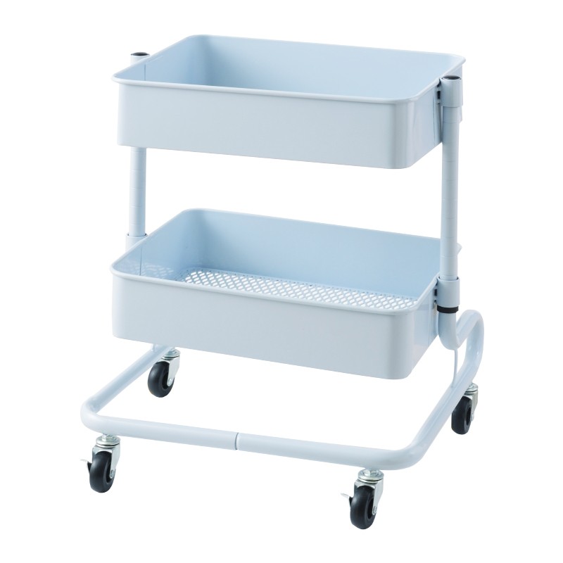 東谷 キッチンワゴン 2段 高さ51.5 メッシュ 工具入れ 収納 サイド