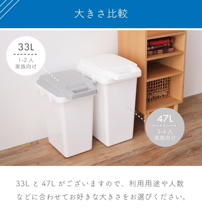 ゴミ箱 33リットル おしゃれ ダストボックス キッチン 抗菌 防汚 減菌 フタ付き 分別 パッキン付き 安い 人気